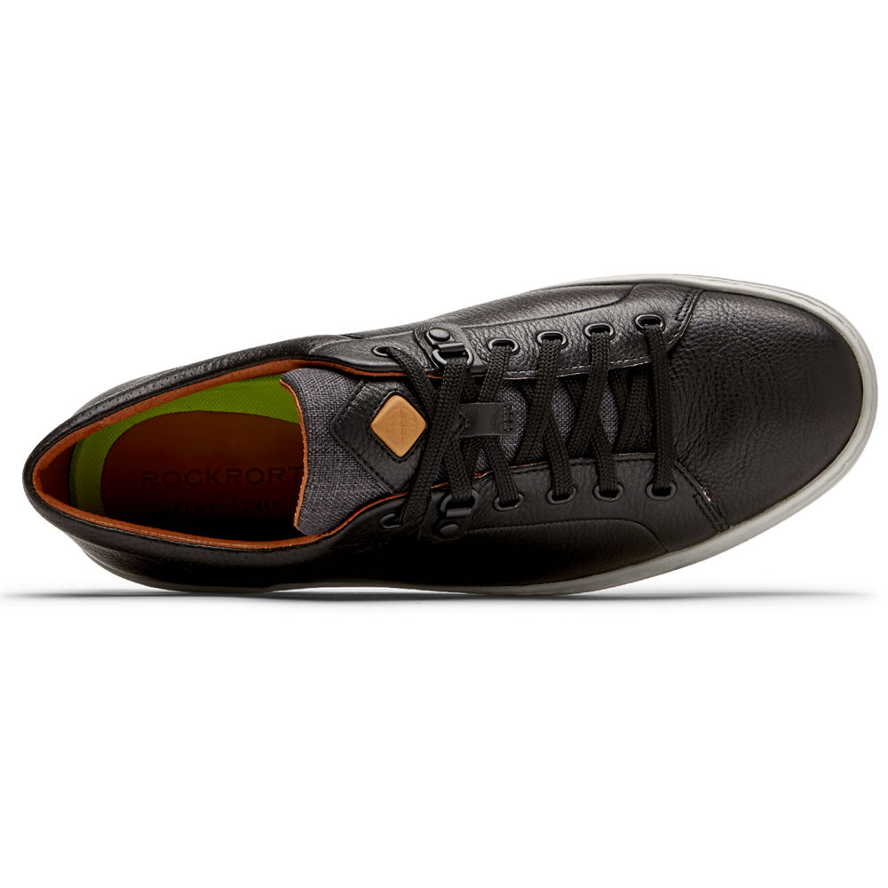 Rockport Mens Lets Walk Cupsole Lace-to-Toe - Sneakers Black - LUA014658